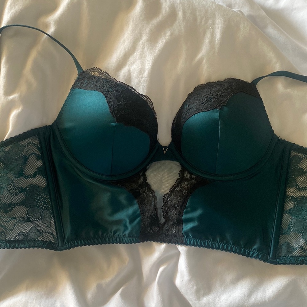 Victoria’s Secret green silk push up